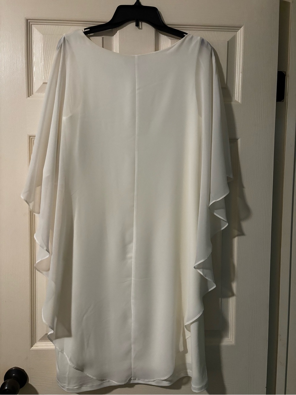 Glamorous Ivory Layered Flutter Mini Dress - Picture 2 of 3